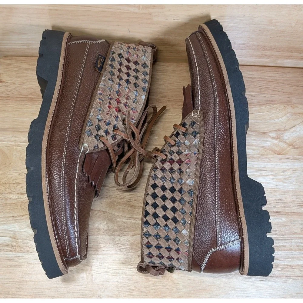 Cole Haan x Pendleton Mens British Tan Leather Wool‎ Chukka Boots C36447 Size 9M